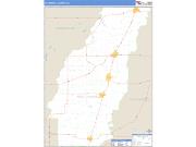 W. Carroll County, LA <br /> Wall Map <br /> Zip Code <br /> Basic Style 2025 Map