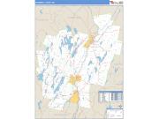 Kennebec County, ME <br /> Wall Map <br /> Zip Code <br /> Basic Style 2025 Map