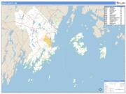 Knox County, ME <br /> Wall Map <br /> Zip Code <br /> Basic Style 2025 Map