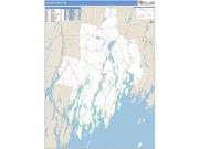 Lincoln County, ME <br /> Wall Map <br /> Zip Code <br /> Basic Style 2025 Map