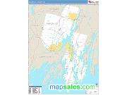 Sagadahoc County, ME <br /> Wall Map <br /> Zip Code <br /> Basic Style 2025 Map