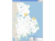 Washington County, ME <br /> Wall Map <br /> Zip Code <br /> Basic Style 2025 Map