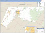 Allegany County, MD <br /> Wall Map <br /> Zip Code <br /> Basic Style 2025 Map