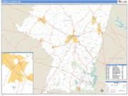 Carroll County, MD <br /> Wall Map <br /> Zip Code <br /> Basic Style 2025 Map