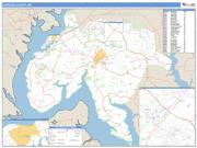 Charles County, MD <br /> Wall Map <br /> Zip Code <br /> Basic Style 2025 Map