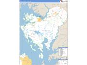 Dorchester County, MD <br /> Wall Map <br /> Zip Code <br /> Basic Style 2025 Map