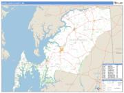 Queen Anne's County, MD <br /> Wall Map <br /> Zip Code <br /> Basic Style 2025 Map