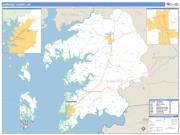 Somerset County, MD <br /> Wall Map <br /> Zip Code <br /> Basic Style 2025 Map