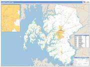Talbot County, MD <br /> Wall Map <br /> Zip Code <br /> Basic Style 2025 Map