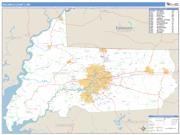 Wicomico County, MD <br /> Wall Map <br /> Zip Code <br /> Basic Style 2025 Map