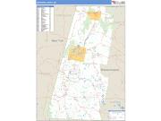 Berkshire County, MA <br /> Wall Map <br /> Zip Code <br /> Basic Style 2025 Map