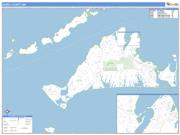 Dukes County, MA <br /> Wall Map <br /> Zip Code <br /> Basic Style 2025 Map