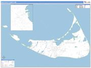 Nantucket County, MA <br /> Wall Map <br /> Zip Code <br /> Basic Style 2025 Map