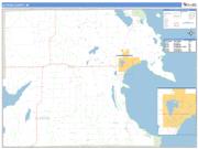 Alpena County, MI <br /> Wall Map <br /> Zip Code <br /> Basic Style 2025 Map