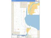 Bay County, MI <br /> Wall Map <br /> Zip Code <br /> Basic Style 2025 Map