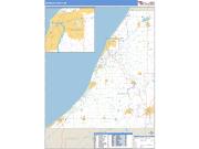 Berrien County, MI <br /> Wall Map <br /> Zip Code <br /> Basic Style 2025 Map