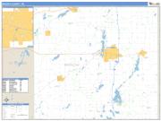 Branch County, MI <br /> Wall Map <br /> Zip Code <br /> Basic Style 2025 Map