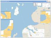Charlevoix County, MI <br /> Wall Map <br /> Zip Code <br /> Basic Style 2025 Map
