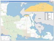 Chippewa County, MI <br /> Wall Map <br /> Zip Code <br /> Basic Style 2025 Map