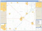 Eaton County, MI <br /> Wall Map <br /> Zip Code <br /> Basic Style 2025 Map
