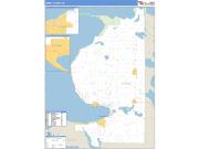 Emmet County, MI <br /> Wall Map <br /> Zip Code <br /> Basic Style 2025 Map