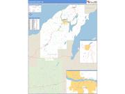 Houghton County, MI <br /> Wall Map <br /> Zip Code <br /> Basic Style 2025 Map
