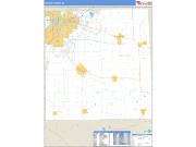 Ingham County, MI <br /> Wall Map <br /> Zip Code <br /> Basic Style 2025 Map