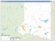 Iron County, MI <br /> Wall Map <br /> Zip Code <br /> Basic Style 2025 Map
