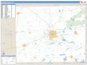 Jackson County, MI <br /> Wall Map <br /> Zip Code <br /> Basic Style 2025 Map