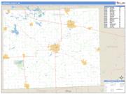 Lenawee County, MI <br /> Wall Map <br /> Zip Code <br /> Basic Style 2025 Map