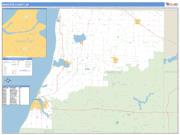 Manistee County, MI <br /> Wall Map <br /> Zip Code <br /> Basic Style 2025 Map