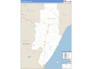 Menominee County, MI <br /> Wall Map <br /> Zip Code <br /> Basic Style 2025 Map
