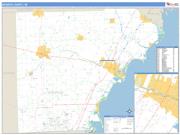 Monroe County, MI <br /> Wall Map <br /> Zip Code <br /> Basic Style 2025 Map