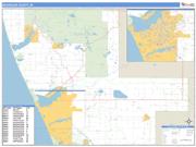 Muskegon County, MI <br /> Wall Map <br /> Zip Code <br /> Basic Style 2025 Map