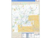 Oakland County, MI <br /> Wall Map <br /> Zip Code <br /> Basic Style 2025 Map