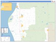 Oceana County, MI <br /> Wall Map <br /> Zip Code <br /> Basic Style 2025 Map