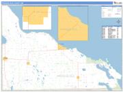 Presque Isle County, MI <br /> Wall Map <br /> Zip Code <br /> Basic Style 2025 Map
