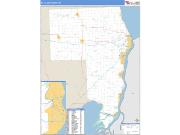 St. Clair County, MI <br /> Wall Map <br /> Zip Code <br /> Basic Style 2025 Map