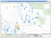 Becker County, MN <br /> Wall Map <br /> Zip Code <br /> Basic Style 2025 Map
