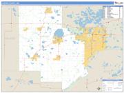 Carver County, MN <br /> Wall Map <br /> Zip Code <br /> Basic Style 2025 Map