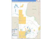 Chisago County, MN <br /> Wall Map <br /> Zip Code <br /> Basic Style 2025 Map