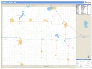 Faribault County, MN <br /> Wall Map <br /> Zip Code <br /> Basic Style 2025 Map