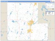 Isanti County, MN <br /> Wall Map <br /> Zip Code <br /> Basic Style 2025 Map