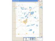 Kandiyohi County, MN <br /> Wall Map <br /> Zip Code <br /> Basic Style 2025 Map
