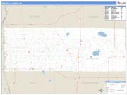 Marshall County, MN <br /> Wall Map <br /> Zip Code <br /> Basic Style 2025 Map