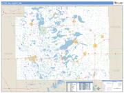 Otter Tail County, MN <br /> Wall Map <br /> Zip Code <br /> Basic Style 2025 Map