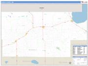 Roseau County, MN <br /> Wall Map <br /> Zip Code <br /> Basic Style 2025 Map