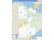 St. Louis County, MN <br /> Wall Map <br /> Zip Code <br /> Basic Style 2025 Map