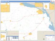 Wabasha County, MN <br /> Wall Map <br /> Zip Code <br /> Basic Style 2025 Map