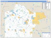 Wright County, MN <br /> Wall Map <br /> Zip Code <br /> Basic Style 2025 Map